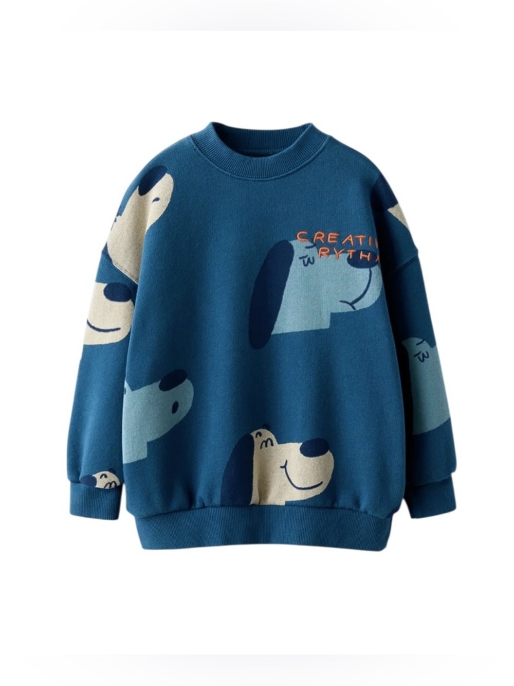 Zara kids size 5Y dog print sweatshirt